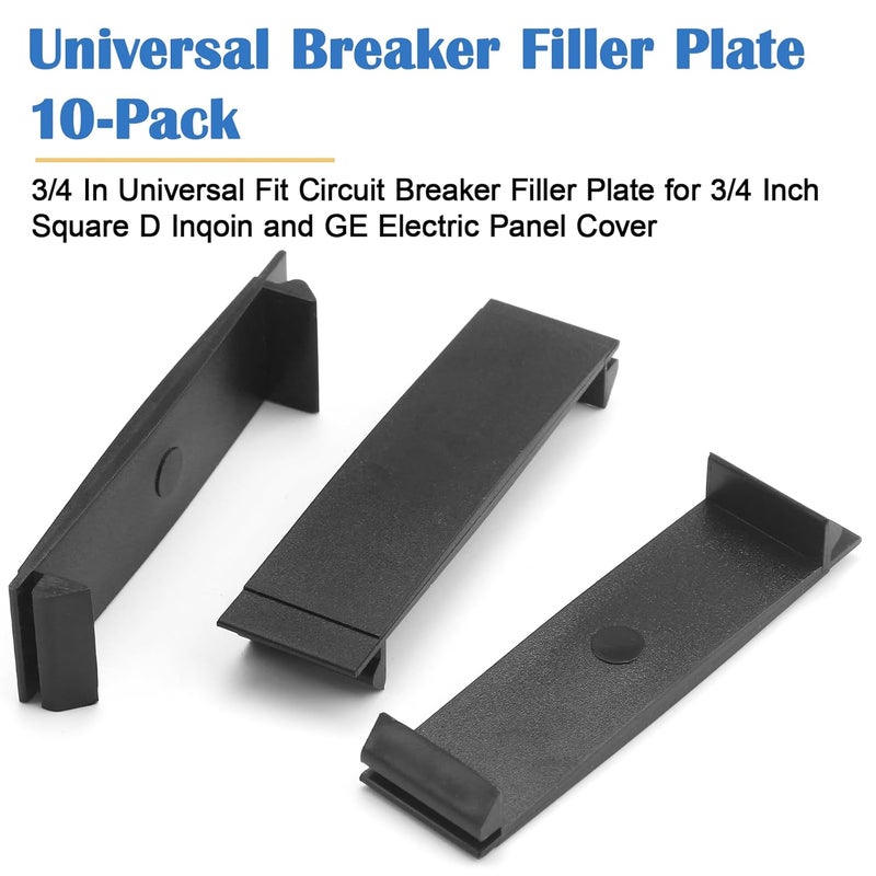 EAORBD Breaker Filler Plate for 3/4 Inch Square D Inqoin and GE Electric Panel Cover, with Electrical Panel Labels and Fuse Box Stickers for Universal Circuit Breaker Panel Cover 10-Pack (3/4 Inch) - Image 3